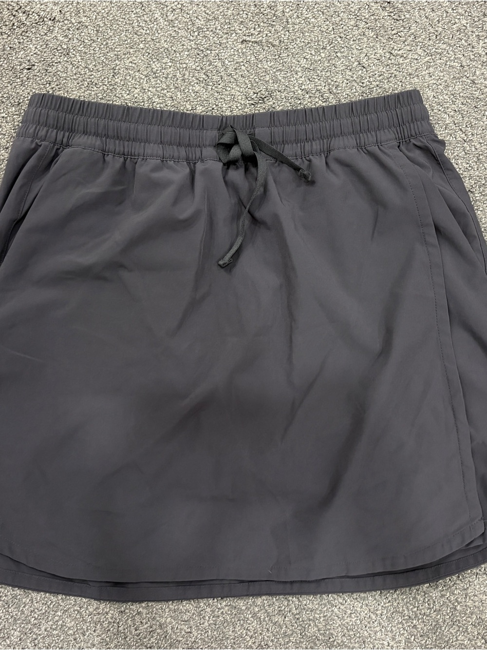 Patagonia Charcoal Gray Athletic Skort with Drawstring Waist